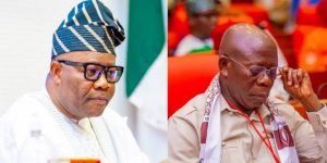 Akpabio Teases Oshiomhole Over Viral Private Jet Video, Says Senate Thought It Was AI